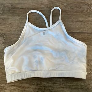 NoBull Halter Tie Dye Sports Bra in Ice Blue Size Medium